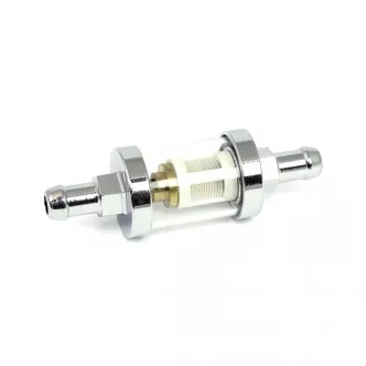 Doss Clear-View Fuel Filter, 3/8 Inch ID in Chrome Finish (ARM138805)