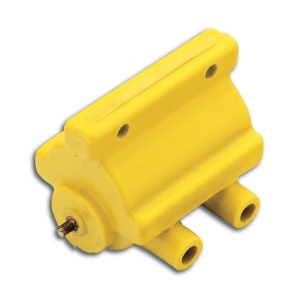Accel Power Pulse Coil OEM Style, 12V, 4.2 OHM Points/Electrical Ignition in Yellow Finish For 1965-1979 B.T/XL Models (140402)