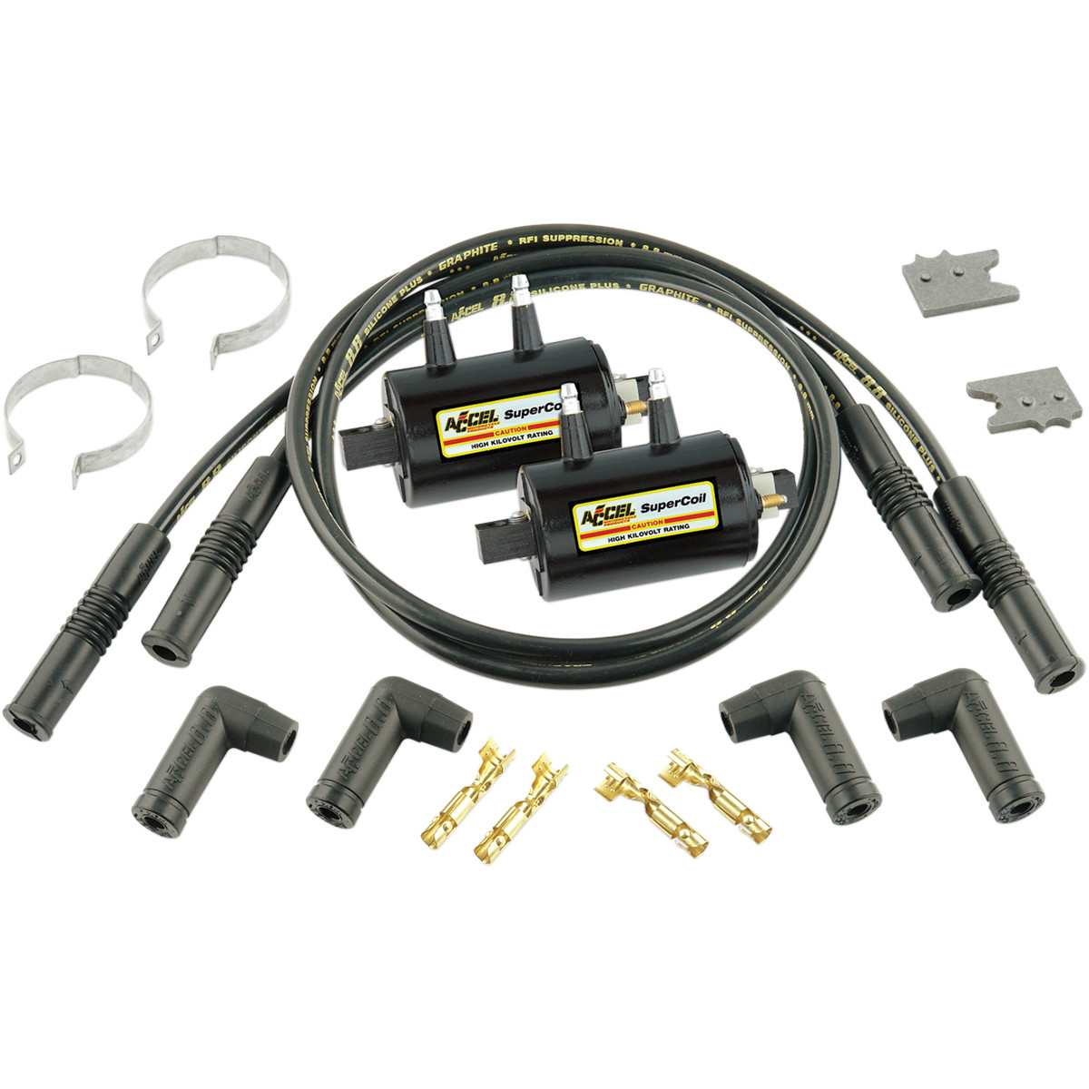 Accel Super Coil Kit 3 OHM 2 Coil Set With Suppression Core Wires