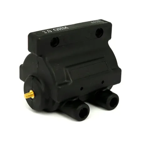 Doss Ignition Coil 3 OHM Primary Resistance, With Early Style 1965-1984 Housing in Black Finish For 1985-1999 B.T. (Excluding TC & 1995-1999 Fuel Injection), 1986-2003 XL (Excluding 1998-2003 XL1200S) Models (10-2025B)