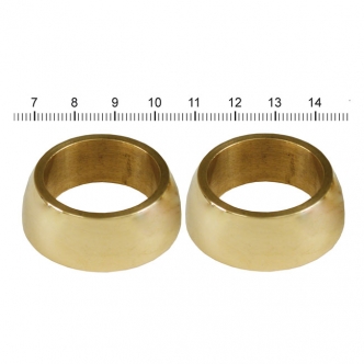 Paughco Handlebar Control cones in Radiused Brass Chrome Finish For All 1 Inch Handlebars (ARM012809)