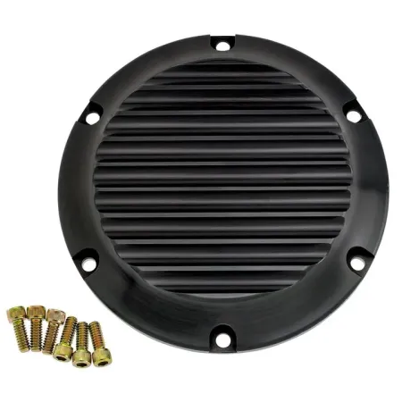 Joker Machine Finned Derby Cover In Black Anodised Finish For 2004-2022 Sportster Models (10-690-1)