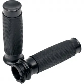 Todds Cycles Vice With Rubber Grips In Black Finish For 1974-2023 Harley Davidson Single And Dual Throttle Cable Models (VGR-2)