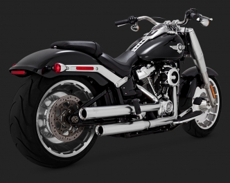 Vance & Hines Eliminator 300 Slip-Ons In Satin Chrome for Harley Davidson 2018-2023 Softail Motorcycles (16722)