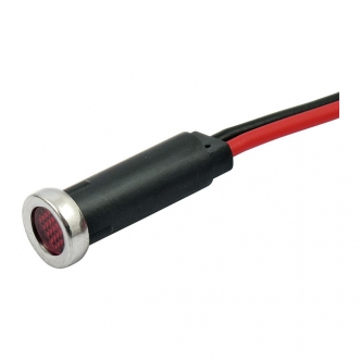 Doss LED Indicator Light Red Lens For 5/16 (8mm) Holes, With 30 inch (76cm) Wire (ARM113205)