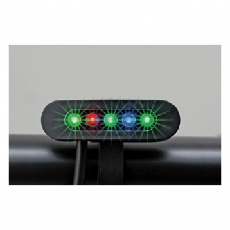 Doss Alpha, Micro Indicator Light Kit in black Finish Including 3 Green, 1 Red, 1 Blue LED For 1 inch Bars, Rubber Band For 7/8 Inch Bars (ARM711015)