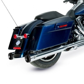 S&S Cycles 4 Inch Grand National Slip-On Mufflers In Chrome For 1995-2016 Touring & Trike Models (Excluding FLRT) (550-0689)
