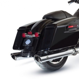S&S Cycles 4 Inch Touring Slip-On Mufflers In Chrome For 2017-2023 Touring Models (550-0695)