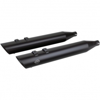 S&S Cycles 4 Inch Touring Slip-On Mufflers In Black For 2017-2023 Touring Models (550-0696)