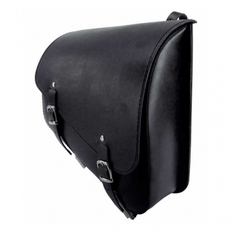 Long Ride Leather Frame Bag in Black Finish Mounts To Left Side Frame Tube, Including Mounting Straps For 1982-2020 XL (Excluding XL1200T) Models (ARM183689)
