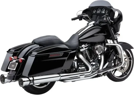 Cobra Powerport Headpipes With Dual Bungs With Chrome Heat Shields For Harley Davidson 2017-2023 Touring Models (6255DB)