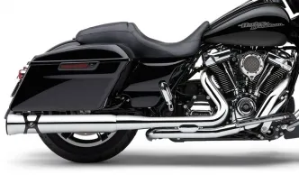 Cobra Powerport Headpipes With Dual Bungs With Chrome Heat Shields For Harley Davidson 2017-2023 Touring Models (6255DB)