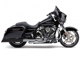 Cobra 909 Upper Cut Mufflers In Black For Harley Davidson 2017-2023 Touring Models (6269RB)