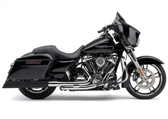 Cobra 909 Upper Cut Mufflers In Black For Harley Davidson 2017-2024 Touring Models (6269RB)