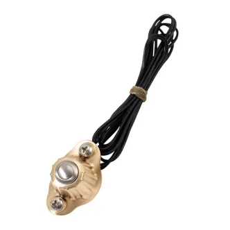 Kustom Tech 1 Button Deluxe Line Switch Housing In Satin Brass (20-161)