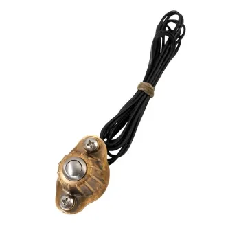 Kustom Tech 1 Button Deluxe Line Switch Housing In Raw Brass (20-162)