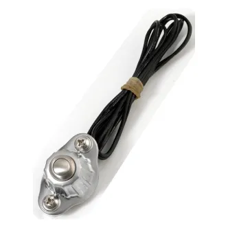 Kustom Tech 1 Button Deluxe Line Switch Housing In Satin Chrome (20-166)