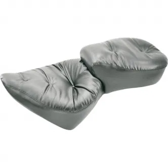 Mustang Seat Wide Regal Vinyl 2-Up Pillow Top Smooth 17.5 Inch Front Width x 14 Inch Rear Width in Black For 2000-2005 FXST, 2000-2007 FLST (Except FXSTD, 2007 FLSTF) Models (75074)