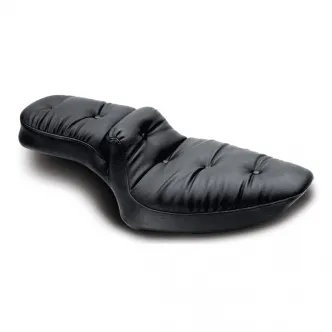 Mustang Duke Seat Regal Pillow Smooth 12 Inch Front Width x 7.5 Inch Rear Width For Harley Davidson 2004-2020 XL Sportster 3.3 Gallon Tank Models (76144)