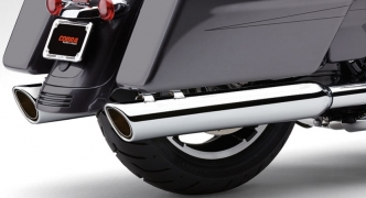 Cobra 4 Inch 909 Twin Slip-On Mufflers In Chrome For Harley Davidson 1995-2016 Touring Motorcycles (6106)
