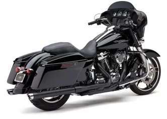 Cobra 3 Inch Slip-On Mufflers In Black For 2017-2024 Harley Davidson Touring Motorcycles (6021RB) 