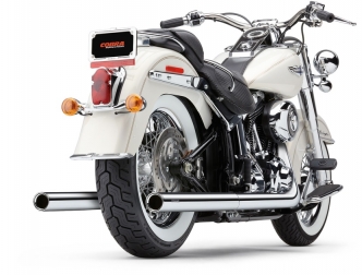 Cobra Softail Dual Exhaust System With Billet Tips For Harley Davidson 2007-2011 Softail (6985)