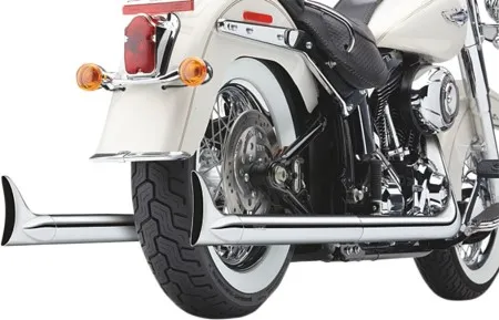 Cobra Softail Dual Exhaust System With Fishtail Tips For Harley Davidson 1988-2006 Softail (6987)