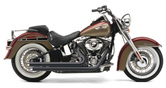 Cobra Speedster Slashdown Exhaust System in Black For Harley Davidson 2007-2011 Softail Models (6851B)