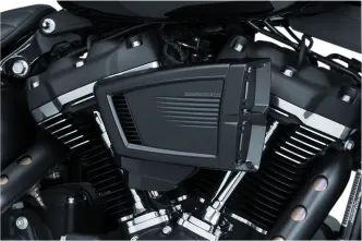 Kuryakyn Hypercharger ES Air Cleaner In Satin Black Finish For Harley Davidson 2018-2023 Softail Models (9376)