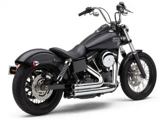 Cobra 909 2 Into 2 Exhaust System In Chrome For Harley Davidson 2012-2017 Dyna Motorcycles (6708)