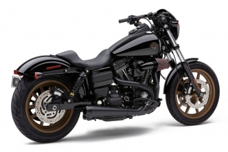 Cobra El Diablo 2 Into 1 Exhaust System In Black For Harley Davidson 2012-2017 Dyna Motorcycles (6477B)