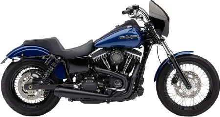 Cobra El Diablo 2 Into 1 Exhaust System In Black For Harley Davidson 2006-2011 Dyna Motorcycles (6476B) 