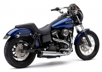 Cobra El Diablo 2 Into 1 Exhaust System In Chrome With Billet Tip For Harley Davidson 2006-2011 Dyna Motorcycles (6496)
