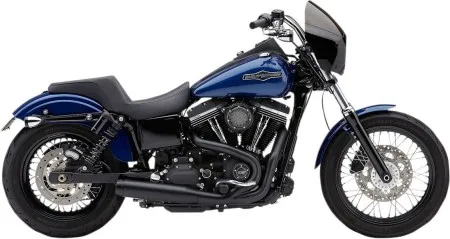 Cobra El Diablo 2 Into 1 Exhaust System In Black With Billet Tip For Harley Davidson 2006-2011 Dyna Motorcycles (6497B)