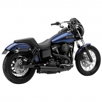 Cobra El Diablo 2 Into 1 Exhaust System In Black With Billet Tip For Harley Davidson 2006-2011 Dyna Motorcycles (6497B)