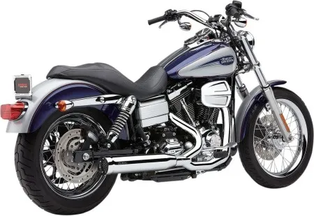 Cobra Powerpro HP 2 Into 1 Exhaust System In Chrome With Race Pro Tips For Harley Davidson 2012-2017 Dyna Motorcycles (6468)