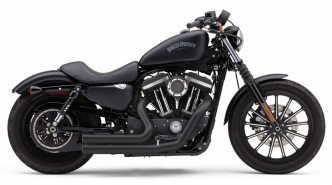 Cobra Speedster Short 909 2 Into 2 Exhaust System In Black For Harley Davidson 2007-2013 Sportster Motorcycles (6704B)