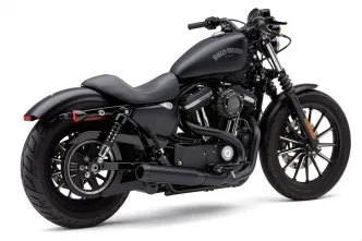 Cobra El Diablo 2 Into 1 Exhaust System In Black With Billet Tips For Harley Davidson 2014-2022 Sportster Motorcycles (6493B)
