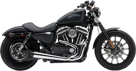 Cobra El Diablo 2 Into 1 Exhaust System In Chrome With Black Tips For Harley Davidson 2007-2013 Sportster Motorcycles (6472)