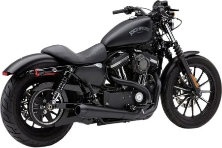 Cobra El Diablo 2 Into 1 Exhaust System In Black With Black Tips For Harley Davidson 2007-2013 Sportster Motorcycles (6472B)