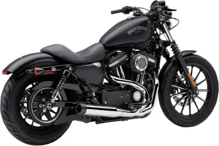 Cobra El Diablo 2 Into 1 Exhaust System In Chrome With Billet Tips For Harley Davidson 2007-2013 Sportster Motorcycles (6492)