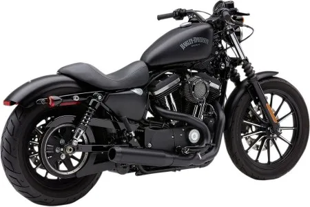 Cobra El Diablo 2 Into 1 Exhaust System In Black With Billet Tips For Harley Davidson 2007-2013 Sportster Motorcycles (6492B)
