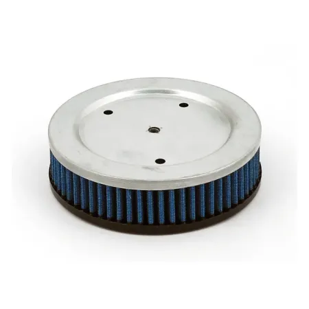Doss Blue Lightning Air Filter Element With 4 Layers Of Ribbed Pre-Oiled Cotton Filtering Media, Maximum Air Flow For Screamin Eagle Evolution Big Twin With 8 Inch Round Air Cleaners (34-243)