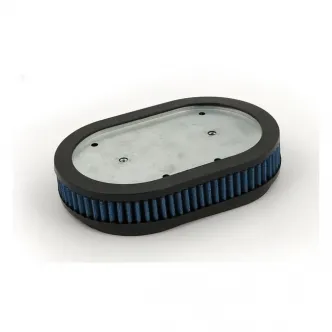 Doss Blue Lightning Air Filter Element With 4 Layers Of Ribbed Pre-Oiled Cotton Filtering Media, Maximum Air Flow For 1988-2020 XL Sportster With OEM 29042-04C or 29066-03 SE Air Cleaner Kit Models (ARM760065)