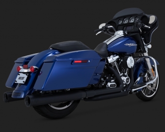 Vance & Hines Dresser Duals in Black Finish Individual Crossover Head Pipes, No Mufflers For 2017-2020 Touring Models (47651)