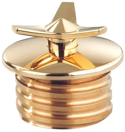Kustom Tech Brass Gas Cap Spinner Style Left No Vent (10-021)