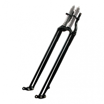 Samwel Supplies Springer Fork, OEM Style Reproduction Positive Offset, +16 Inch O.S. in Black Finish With Chrome Springs, 3/4 Inch Axle For All Big Twin Models (ARM944179)