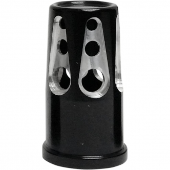 Avon Valve Stem Cap in Black & Chrome Finish Gatlin Style (SVC-310-ANO-GAT)