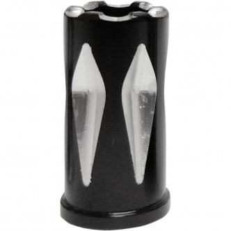 Avon Valve Stem Cap in Black & Chrome Finish Rival Style (SVC-311-ANO-RIV)