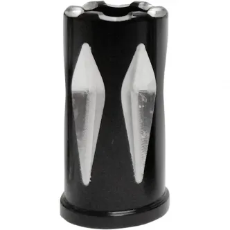 Avon Valve Stem Cap in Black & Chrome Finish Rival Style (SVC-311-ANO-RIV)